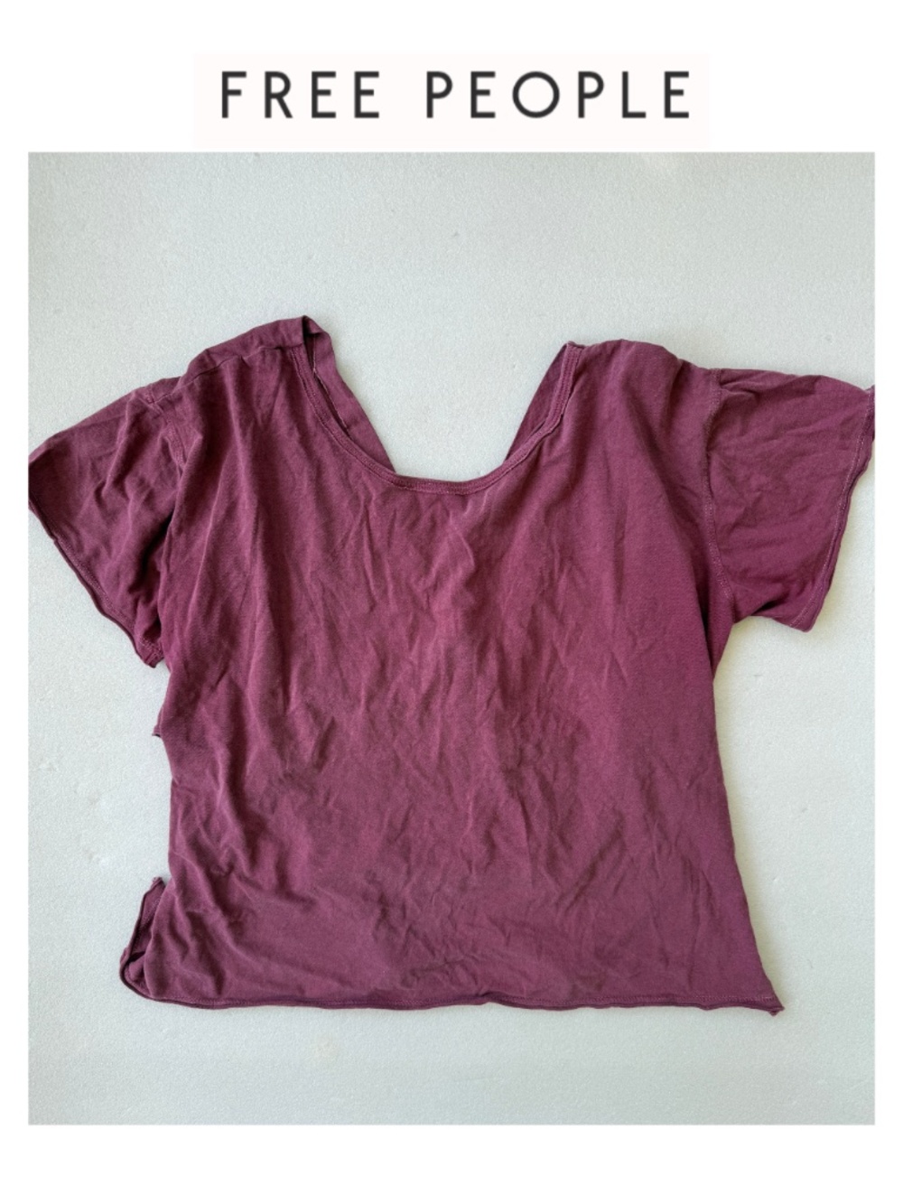 Old School Free People! Cross Back Tee